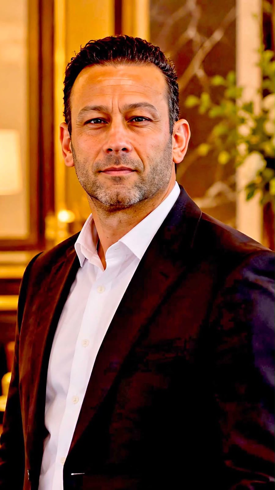 Ramin Hashmi, founder of Piedmont Rugs, in the showroom